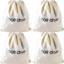 RONYOUNG 4PCS Hair Dryer Bags Drawstring Storage Organizer Travel Bag Container Hairdryer Bag for Traveling, Beige
