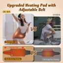 Heating Pad for Back, Valentines Day Gifts for Her Him, Electric Heating Pad for Period Cramps, Wrap Around Heated Pad for Waist and Stomach, Birthday Gifts for Women Men Mom Dad Wife Husband (Gray)