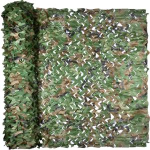 Camo Netting, Camouflage Netting, Hunting Blind Camo Net, Army Party Decorations, Sunshade Fence Nets, Lightweight, Bulk Roll, Mesh, Great for Camping, Shooting, Photograph, Car Cover, Outdoor (4.9ftx16.4ft, Woodland)