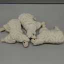 Jenaai 3 Pieces Felt Sheep Christmas Ornaments Sheep Decorative Hanging Ornaments Vintage Farm Wooly Lamb Tree Xmas Pendant Curly Decor for Holiday Figurines Gifts (Classic)