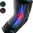 APOYO Elbow Brace for Tendonitis and Tennis Elbow, Compression Sleeve for Arthritis, Workouts, Reduce Joint Pain During Fitness Activity (Medium) (Blue)