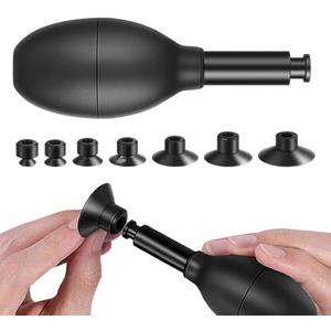 Lens Sucker Kit 8-in-1 with 7 Interchangeable Suction Cups Strong Suction Manual Vacuum Suction Pen Lens Puller for Lens Repair and Cleaning, Watches, and Electronic Components