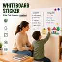 Magnetic Dry Erase Board Contact Paper 24"x39" for Wall | Stick on magnetic white boards for walls. Magnet receptive magnetic board for wall holds magnets.