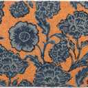 Eco Living Coir Door Mat, Floral Print Entryway Floor Mats with Non-Slip PVC Backing, Indoor Outdoor Mat for Front Door Decor, Door Mat, Welcome Mats with Chelsea Flower Print, Blue, 30”x 17”