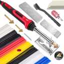 150W Plastic Welder Kit, 3-Speed Temperature Control Plastic Welding Kit, Professional Plastic Weld Tool With 70pcs Welding Rods,3Tips,Portable Plastic Repair Kit For Car Bumper,Kayak Repairs (Red)