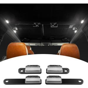 Mabett LED Interior Dome Lights 4Pcs Kit Fit Ford Bronco 2021 2022 2023 2024 Bronco Accessories 2/4 Door Easy Installation Hardtop/Softtop(Not for Sport)