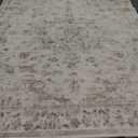10x12 Neutral Area Rug Beige Vintage Living Room Bedroom Washable Carpet Non-Slip Soft Low Pile Farmhouse Indoor Large Throw Rug for Dining Room Office