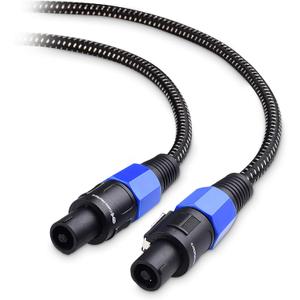 Cable Matters Premium Braided 12AWG Speaker Cable 3 ft Compatible with Speakon NL4FC Port