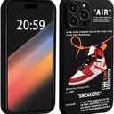 Cool Basketball Sports Sneaker Phone Case for iPhone 16 Pro Case for Boys Men Shockproof Street Designer Aesthetic Compatible with iPhone 16 Pro (Air Red TPU)