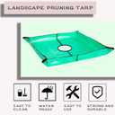 Landscape Pruning Tarp, 78.7X78.7 Landscape Tarp for Trimming with 12 inch Hole, Pruning Trees Waterproof Tarp, with Corner Buckles, can Stand Up Fasten Around Trees and Shrubs