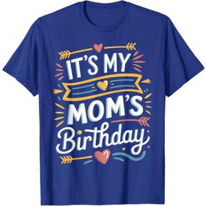 Boho Nostalgia Design It's My Mom's Birthday Retro Women Kid T-Shirt, Size Kids 3