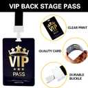 10 Sets VIP Badge Lanyard with Card, Plastic VIP Passes with Lanyard Backstage Pass Event Staff Lanyard for Music Party, Movie Night, Birthday Party, Concert Event