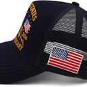 250 Anniversary USA Hat Eagle Liberty Cross Printed Pattern Adjustable Embroidered 250th Anniversary Hat Baseball Caps(Black) (Black)