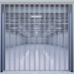Juexica 96 x 96 Inch PVC Strip Door Curtain Kit, Heavy Duty Waterproof Clear Door Curtain for Walk-in Cooler, Freezer, Warehouse & Garage, Hurricane Shutters, Energy Saving and Easy Install(Clear)
