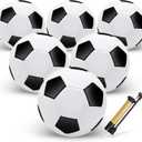 6 Pack Soccer Balls with Pump Needle, Size 3/4/5 Soccer Training Ball Practice for Kids,Youth and Adults, Soccer Ball Bulk