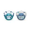 NUK Comfy Orthodontic Pacifiers, Blue Assorted, 18-36 Months, 6 Count, Soft & Durable Design for Baby Comfort