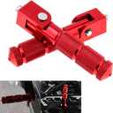 Windance 8mm M8 Passenger Foot Supports Pedals, 90 Degree Foldable Anti-Skid Foot Peg for Motorcycle Scooters Bicycle Electric Bike (Red)