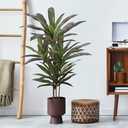 FLOWORLD Dracaena Artificial Plant 4ft Red Yucca Silk Tree Faux Plants Indoor Tall Fake House Floor Plants Realistic Artificial Trees for Home Office Decor Indoor Outdoor Housewarming Gift
