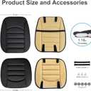 Car Seat Cushion Chair Cushions Set with Back Support,1.2in Memory Foam Pressure Relief Non-Slip Design Truck Seat Cushion for Driving, Ergonomic Chair Seat Pad for Office Gaming Wheelchair