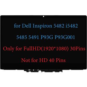 Screen Replacement for Dell Inspiron 14 5482 i5482 5485 5491 P93G P93G001 03J5DW 3J5DW LCD Display Touch Screen Digitizer Assembly FullHD 1920x1080 30 Pins (Not for 5481)