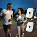 2 Pack Running Lights for Runners - Rechargeable Clip on Flashlight, Running Accessories for Men, Walking Light for Night Walking, 4 Modes Safety Dog Light, Jogging Biking Hiking Camping Gear (Black)