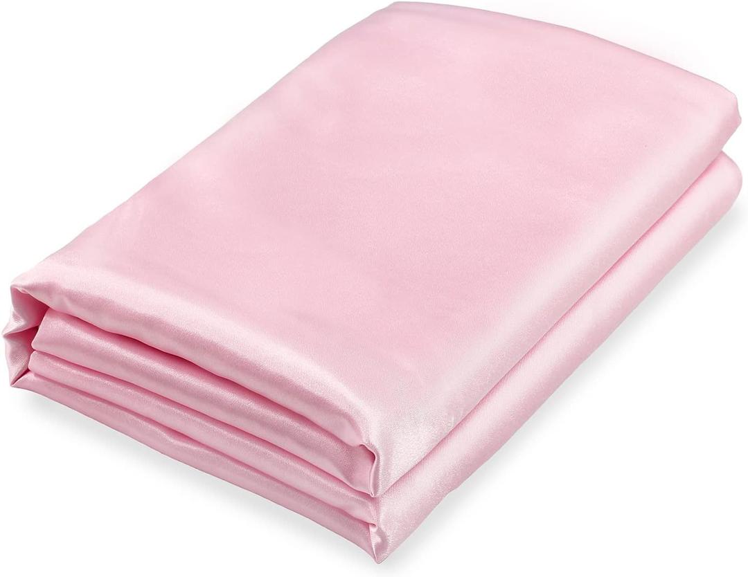 Homiest Blush Pink Satin Flat Sheet - Queen Size, Luxury & Ultra Soft Bedding
