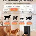 Automatic Dog Feeder for Large Breed - 15L/ 63 Cups Anti-Clog Dog Food Dispenser for 2-23mm Kibble, Elevated Stand, Large Food Tray, Dual Power, Up to 50 Portions 6 Meals Per Day, Keeps Fresh
