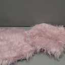 WLNUI Set of 2 Easter Spring Pink Fluffy Pillow Covers New Luxury Series Merino Style Blush Faux Fur Throw Pillow Covers Square Fuzzy Cushion Case 18x18 Inch for Couch Sofa Home Decorations