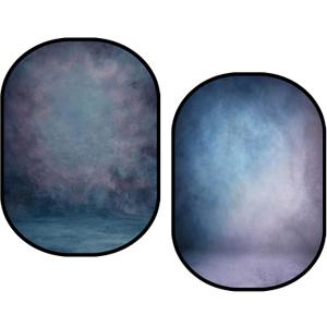 Kate Collapsible Backdrop Pop Up Backdrops Blue Portable Background for Portrait Headshot, Video, Live Stream, 5x6.5ft