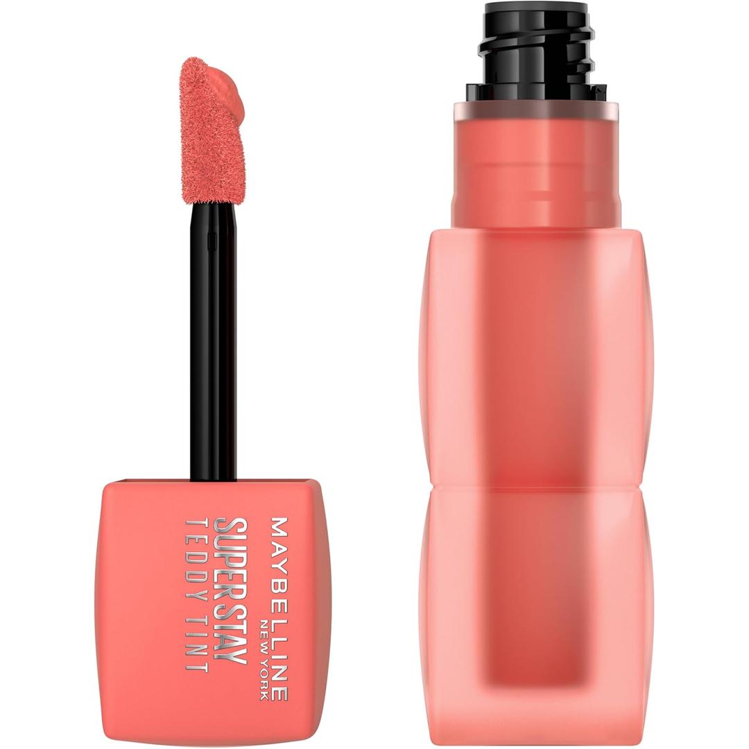 MAYBELLINE Super Stay Teddy Lip Tint, Long Lasting Matte Lipstick For Up To 12HR Wear, Baby Tee, 1 Count