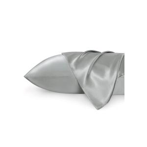 Bedsure Satin Pillow Case Queen Size 2 Pack, Similar to Silk Pillow Cases, Silky Pillowcase Covers for Hair and Skin with Envelope Closure, Gifts for Women Men, Grey, 20x30 Inches
