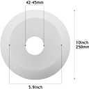 Frosted White Glass Globe Lampshade Double Hole Fixture Replacement Shade, Diameter 10"