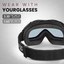 OutdoorMaster OTG Ski Goggles - Over Glasses Ski/Snowboard Goggles for Men, Women & Youth - 100% UV Protection