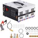 PCP air compressor, 4500PSI / 30 MPa, oil-free/water-free high-pressure air compressor, 12V DC / 120V AC, suitable for PCP air rifles, paintball guns, high-pressure gas tanks