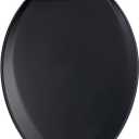 Toilet Seat, Slow Close, Soft Touch, Ultra-Smooth Matte Finish (No Orange-Peel Texture), Premium Moulded Wood, Quick Release, PIKLiDS (Black, Elongated)