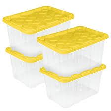 Storage Bins Yellow (4 Pack)