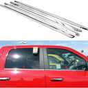 Polished Stainless Steel Window Sills Trims For 2009-2018 Ram 1500 2500 3500 HD Crew Cab/Mega Cab Trim Set