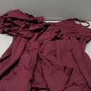 HBQ Womens Casual One Piece Jumpsuits V-Neck Sleeveless Ruffle Backless Belted Elegant Romper Wide Leg Pant Sexy Party Clubwear Overalls, Wine Red Solid, XX-Large