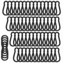 100PCS M5 Heavy Duty Carabiner Clip, 2Inch Snap Hook Quick Link Small Carabiner Clips,Spring Link Buckle for Fishing Camping Hammock Dog Leashes-220LBS Holding Capacity (Black)