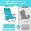 #WEJOY Beach Chairs for Adults,Adjustable 4 Position for Beach,Lawns, Oversized