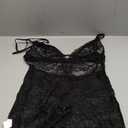 Avidlove Women Babydoll Lingerie Lace Chemise Halter Nightwear Teddy Dress (Size Large, Black)