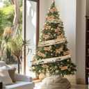 2 x Jenaai 24 Christian Christmas Ornaments with 3 Pcs 27.5 in Nativity Scene Burlap Ribbons Kraft Paper Jesus Name Christmas Tree Ornament Nativity Xmas Tree Hanging Decor Religious Gift for Church Home