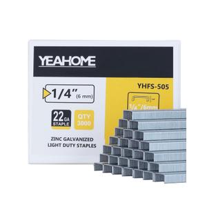 YEAHOME Light Duty Staples for Staple Gun, 3000 Counts 1/4-Inch JT21 Staples Standard Refill for Stapler, Suit for Upholstery, Crafts, General Repairs
