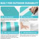 Goodgoods 20x50 Adirondack Chair Cushions 2-Pack, 30D Foam, Blue Stripes