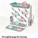 OXO Tot Expandable Drying Rack Space-Saving Drying Rack | Newborn and Baby Essentials | Breastfeeding Essentials | Dry Baby Bottles | Save Space in Kitchen