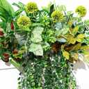 Giegxin 18 Pcs Outdoor Artificial Plants Flowers UV Resistant Fake Bushes Greenery Stems Faux Shrubs for Outdoor Window Box Patio Porch Yard Decor(Plant)