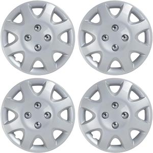 BDK 4-Pack Premium 14" Wheel Rim Cover Hubcaps Fits Japanese JDM Vehicles OEM Style Replacement Snap On Car Truck SUV Hub Cap - 14 Inch Set (Set of 4)