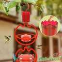 Ermete Hummingbird Feeder for Outdoors Hanging, Ant Proof Humming Birds Feeders for Outside, Hummingbird Gift for Children, Family and Friends
