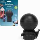 Jokari Keeper Pump and Pour Soda Bottle Cap Preserves Carbonation with Flip Top Spout for 1 to 2 Liter Plastic Bottles Reusable Fizz Saver Dishwasher Safe Carbonated Drink Lid Black