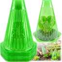 Pack 40 Garden Cloches for Plants with Top Hole, 8.6" L x 7.8" Reusable Plant Bell Cover, Protection from Freezing Weather, Birds, and Snails for Garden